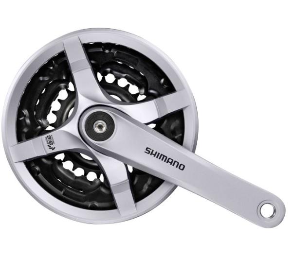 SHIMANO Kurbelgarnitur TOURNEY FC-TY501 6-fach/7-fach/8-fach 175 mm 42-34-24 Zähne