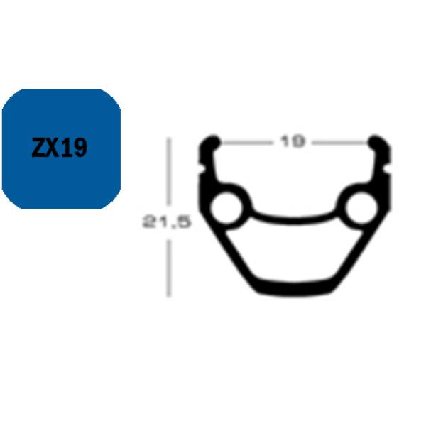 Exal FELGE ZX 19, 28" 36L SCHW 19-622 VL:6,5MM EINFACHOESEN