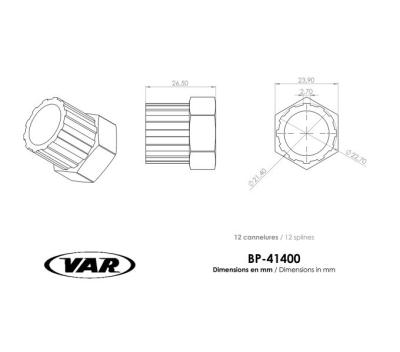 VAR Kompaktinnenlagerwerkzeug BP-41400 für Campagnolo Record, Chorus & Athena Produktbild 1