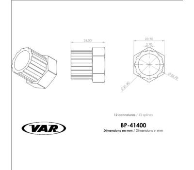 VAR Kompaktinnenlagerwerkzeug BP-41400 für Campagnolo Record, Chorus & Athena Produktbild 2