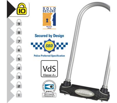 Master Lock Bügelschloss 8195LW Grau 13 mm x 280 mm x 110 mm Schlüssel Produktbild 2