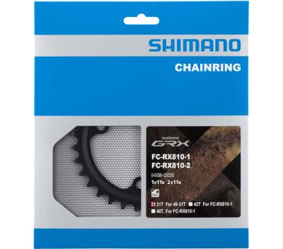 SHIMANO Kettenblatt GRX FC-RX810 31 Zähne Schwarz Produktbild 1