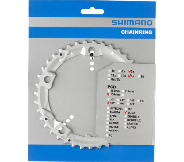 SHIMANO Kettenblatt SORA FC-3403 39 Zähne Silber