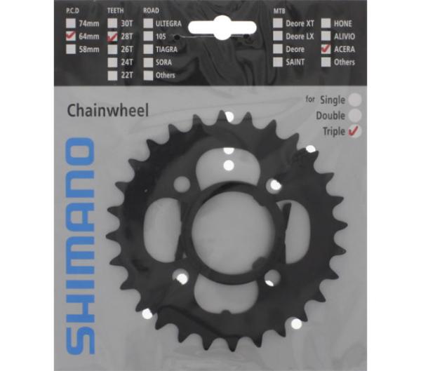 SHIMANO Kettenblatt ACERA FC-M361 28 Zähne