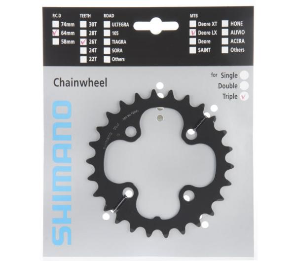 SHIMANO Kettenblatt SLX FC-M660 26 Zähne