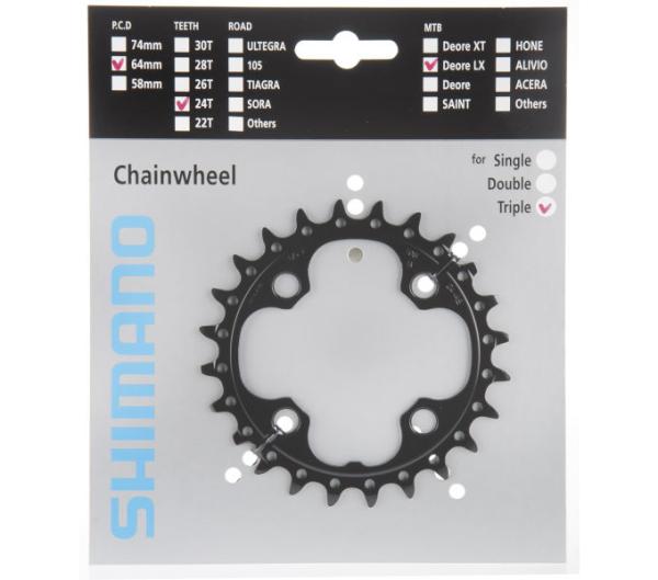 SHIMANO Kettenblatt SLX FC-M660-10 24 Zähne